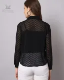 Black Net Shirt for Women | Self Designed