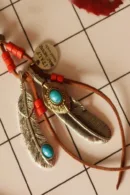 Feather Leaf Tassel Necklace